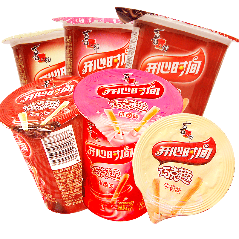 喜之郎开心时间巧克趣25g6巧克力蘸酱夹心饼干儿童休闲怀旧零食