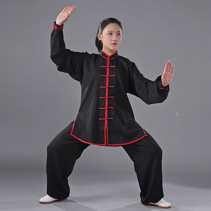 新款棉加丝太极服男女春秋中国风太极拳表演服闪电客麻纱练功服