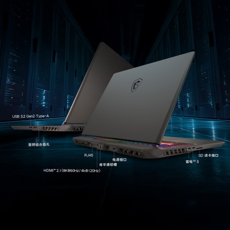 微星(MSI)泰坦16 AI 2025 16英寸游戏笔记本电脑(酷睿Ultra 9-275HX 满血RTX5080 16G 1TB 2.5K/240Hz屏)