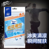 清风(APP)运动湿巾擦汗卫生纸巾功能系运动用便携小包式8片5包