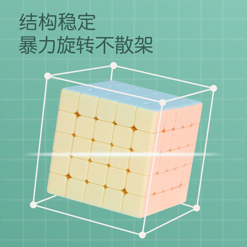 魔方马卡龙色二阶初学者三阶四阶磁力玩具开发智力金字塔|马卡龙345阶(初级-高级) 送(还原手册.底座.视频.调节装备)