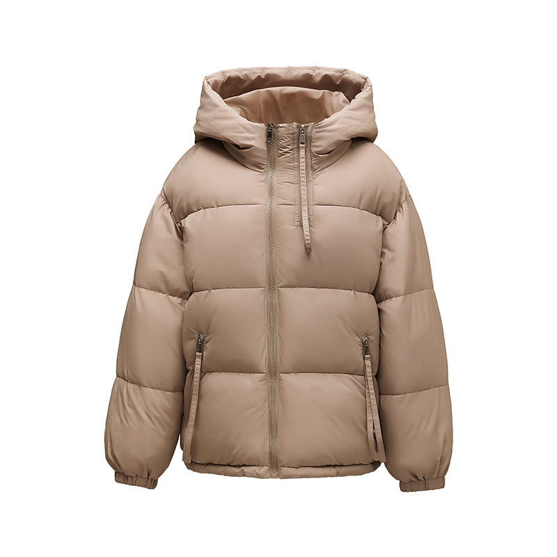 棉服女短款宽松连帽百搭设计感棉衣2023秋冬新款棉袄可爱时尚潮流_186高清大图