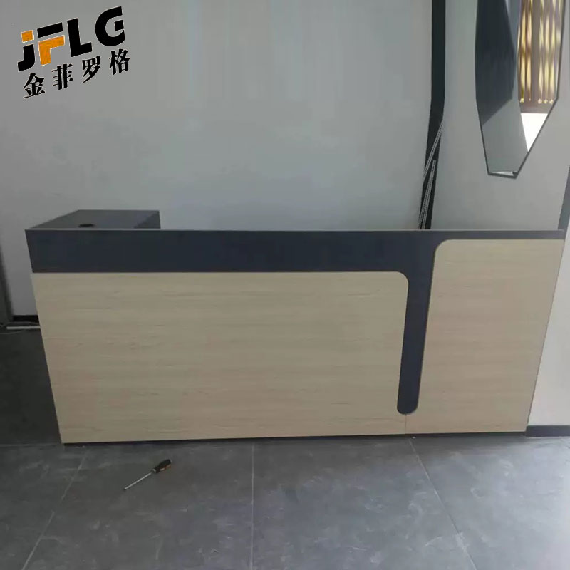 金菲罗格办公简约现代公司接待台前台 1800*641*1000高清大图