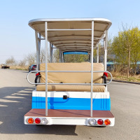 龙云天盾电动四轮观光车7排20座景区园区摆渡车场内代步接待车物业载客看房中转车 敞篷标配