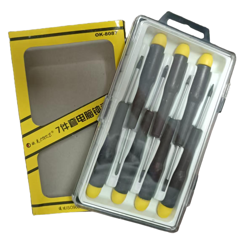 欧克(Ouke)螺丝刀钟表螺丝批组套7件套OK-8087\套高清大图