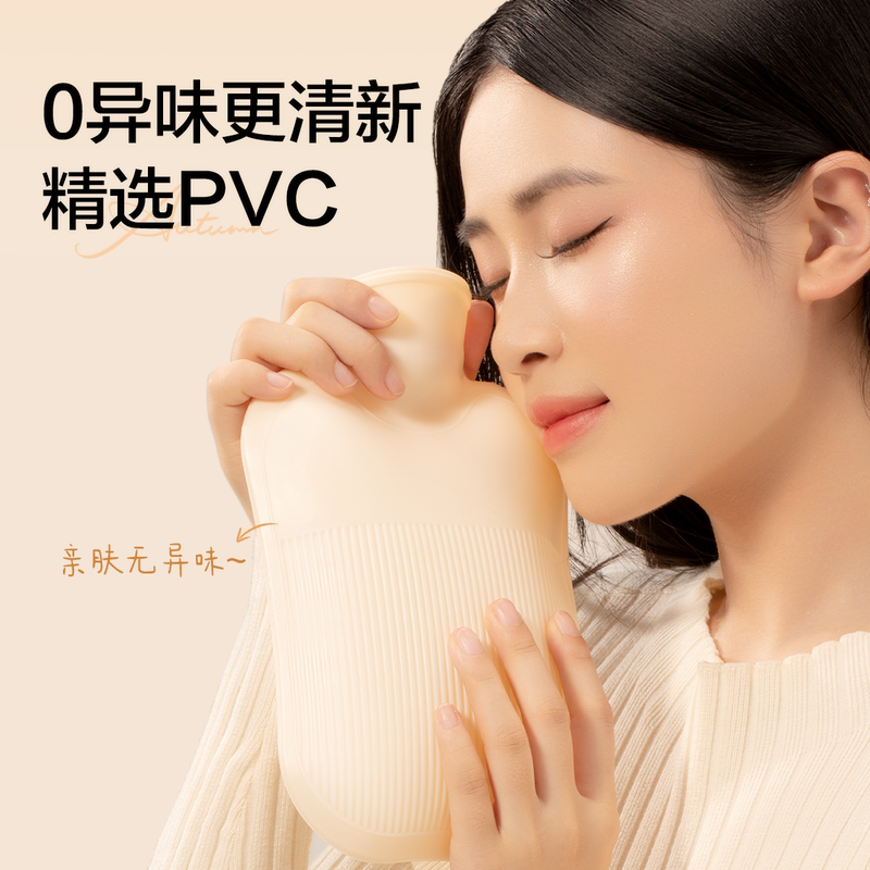 [补贴10%]毛绒热水袋注水暖水袋加厚热敷被窝专用灌水捂子硅胶暖手袋暖手宝高清大图