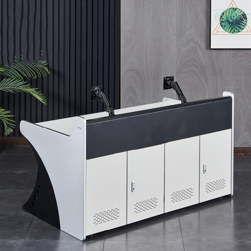 鑫虎威 监控操作台语音控制指挥台交通指挥中心工作台 三联1.85米宽高清大图