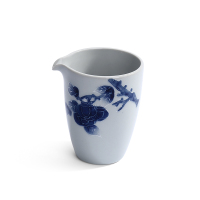 领艺 景德镇手绘公道杯手工家用茶海分茶器陶瓷功夫茶具仿古青花 柿柿如意公道杯