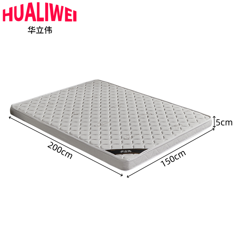 华立伟单人床1.5米+椰棕床垫套高清大图