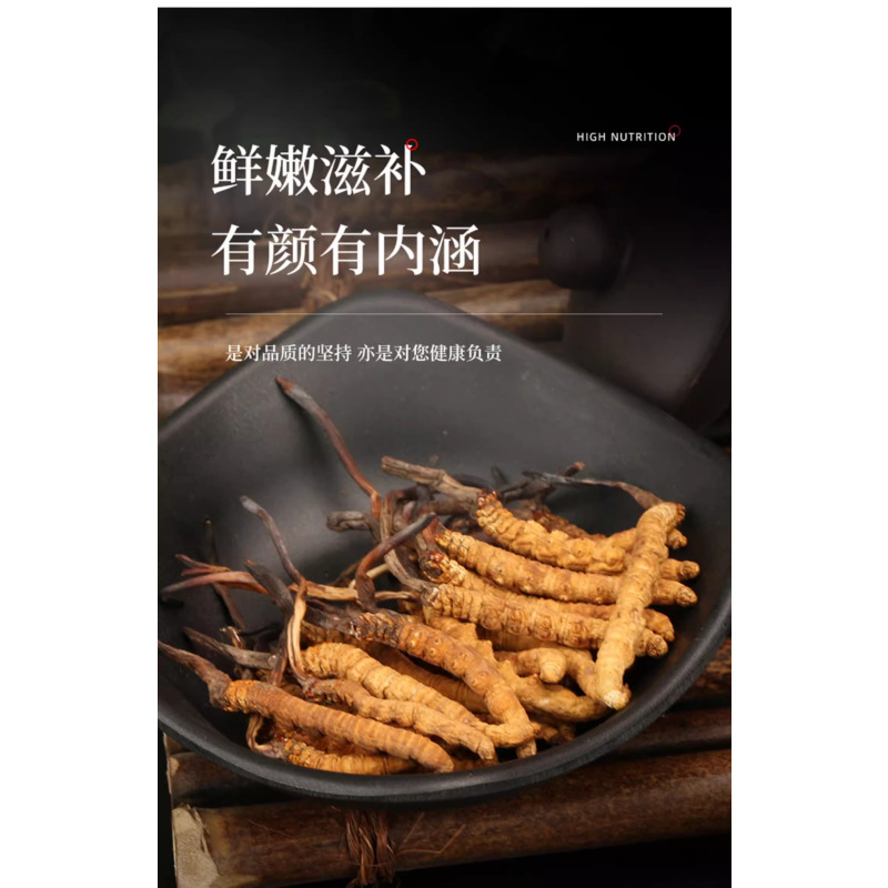 索朗顿珠冬虫夏草3根/克(15根5克)简易装头期正品干草礼盒装