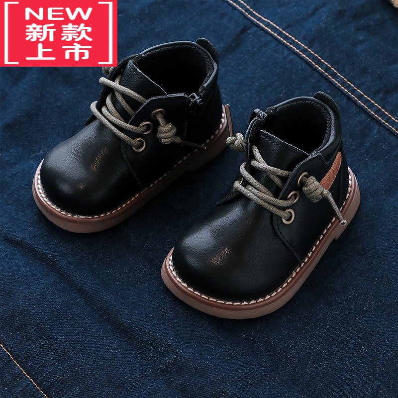 可莉允宝宝马丁靴春秋季款一岁女童靴子男童短靴婴儿软底学步鞋儿童鞋子