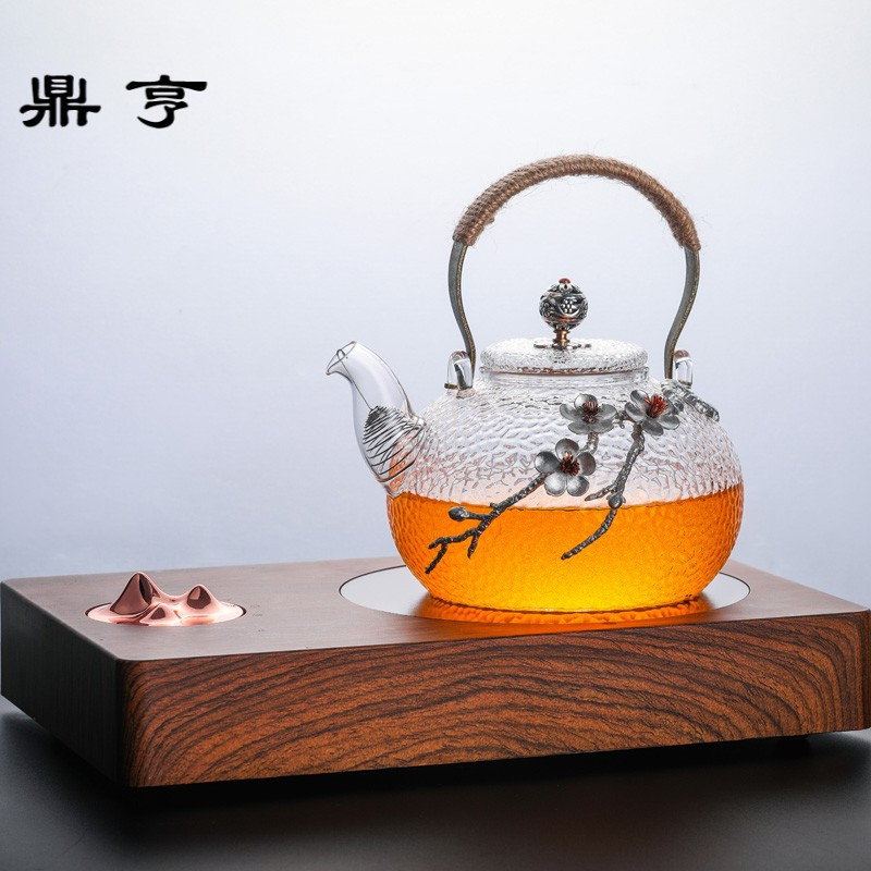 鼎亨日式耐热玻璃提梁泡茶壶家用过滤耐高温电陶炉煮茶烧水壶茶杯