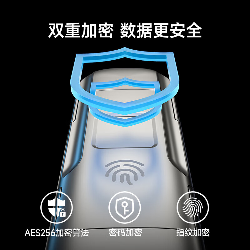 捌木熊 GJC-JM015 指纹加密固态U盘 办公优盘 稳定不掉速 512G (计价单位:个)高清大图