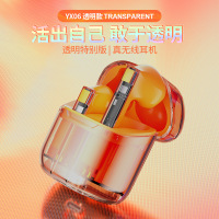铂典（POLVCDG） 蓝牙耳机无线半入耳式降噪运动跑步音乐超长续航适用华为荣耀苹果索尼耳机 YX06黑色