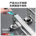 九牧（JOMOO）304不锈钢毛巾架 卫生间浴室置物架 折叠挂件套装9394037-AB-1（不含安装）