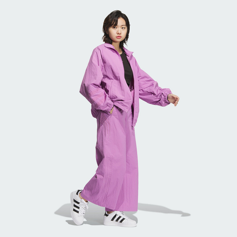 adidas阿迪达斯运动上衣三叶草2024秋女宽松立领梭织夹克 JD6387