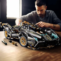 兰博基尼黑武士2024新款积木赛车儿童礼物益智力拼装男孩子玩具12