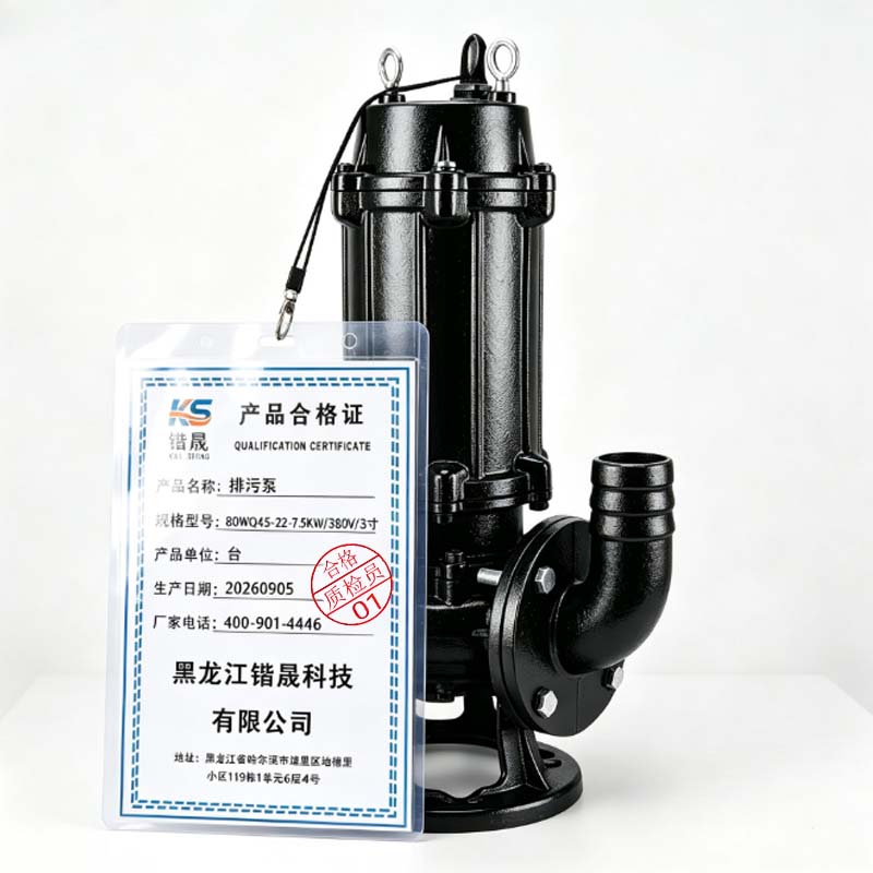 锴晟 排污泵 80WQ45-22-7.5KW/380V/3寸 台高清大图