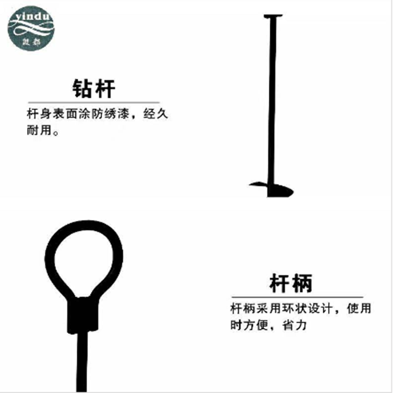 殷都 电料辅件 电力金具 地锚钻 3T1.5米长 叶片240mm/根高清大图