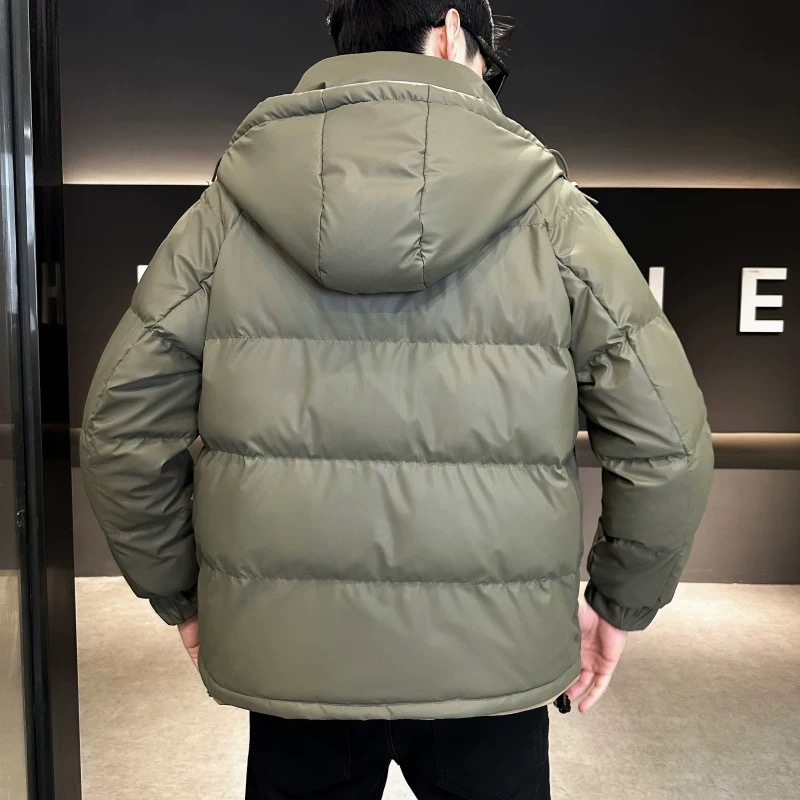 冬装羽绒服外套男秋冬季2024年新款小众感连帽加厚保暖上衣服
