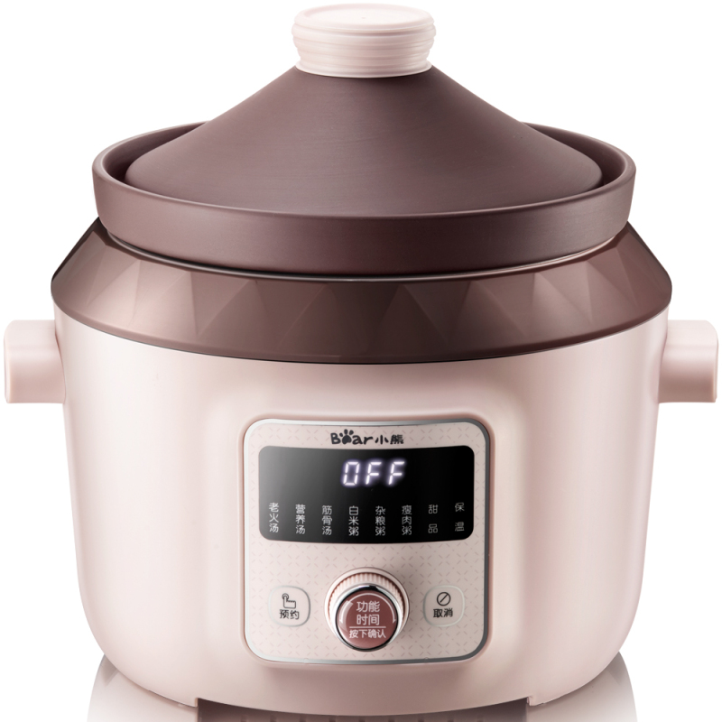 小熊 紫砂电炖锅4L大容量家用全自动煲汤锅陶瓷煮粥 DDG-D40F1