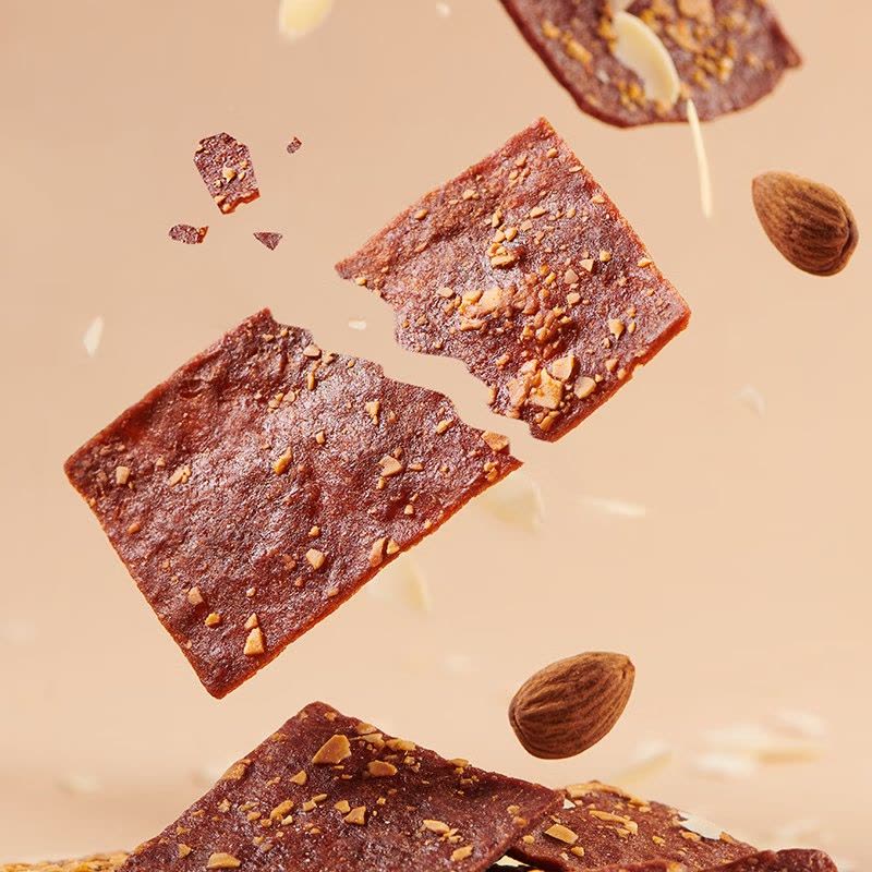 来伊份 巴旦木酥脆肉脯35g*3零食小吃肉脯 靖江特产肉脯肉干零食图片