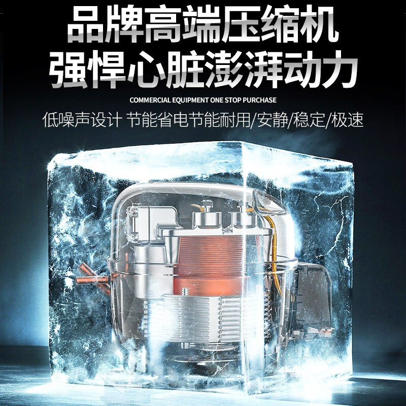 乐创(lecon)商用双门展示柜 立式保鲜陈列柜960L工程豪华款全冷藏 LC-J-CLB96