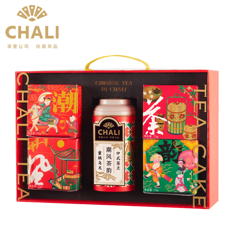 茶里(ChaLi)中秋礼盒 金牌蜜桃乌龙 潮式朥饼 潮风茶韵礼盒中秋礼盒368g
