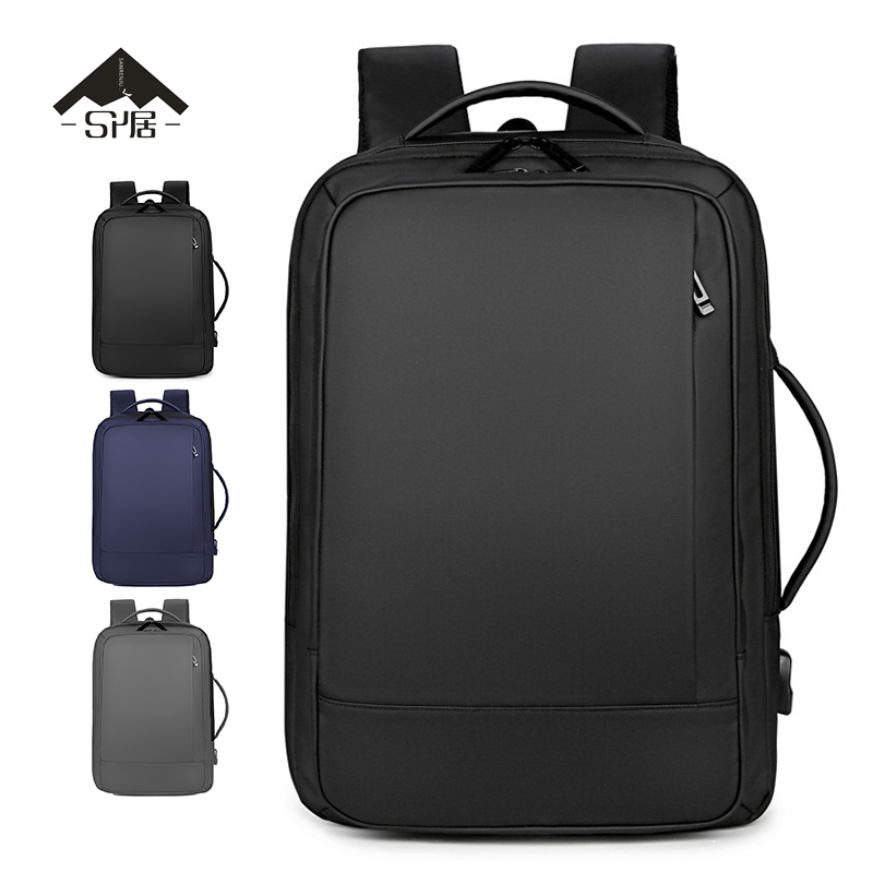 三人居 双肩包商务背包SRJ0011905/个高清大图