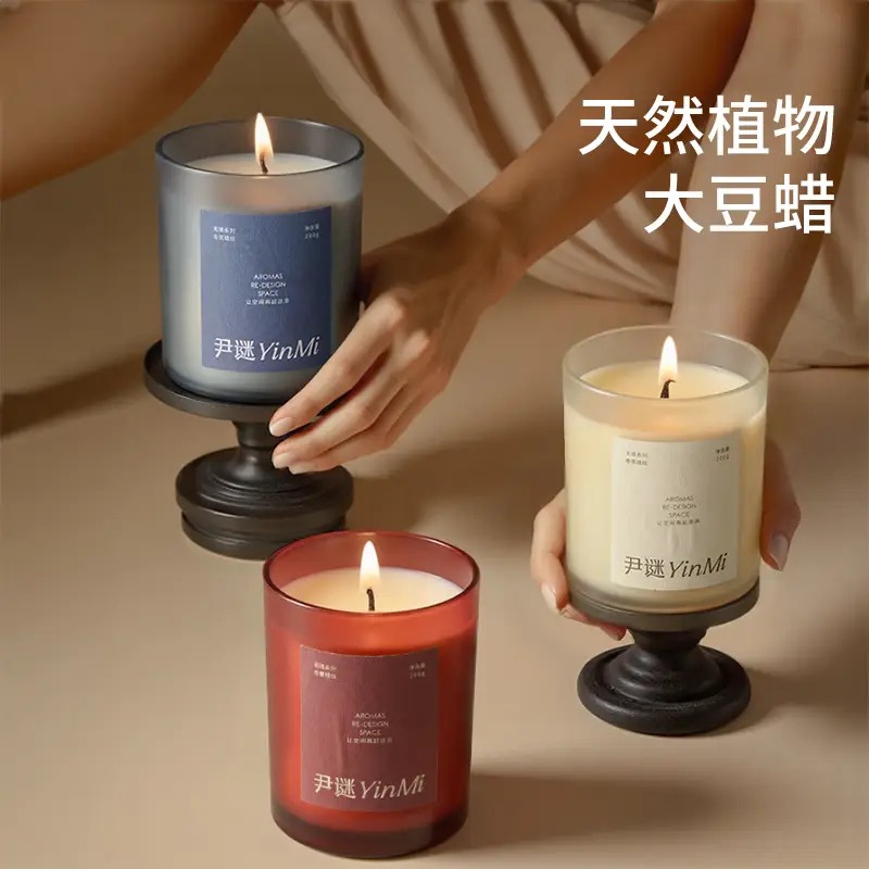 尹谜无境系列香薰蜡烛-白-春雨栀子高清大图