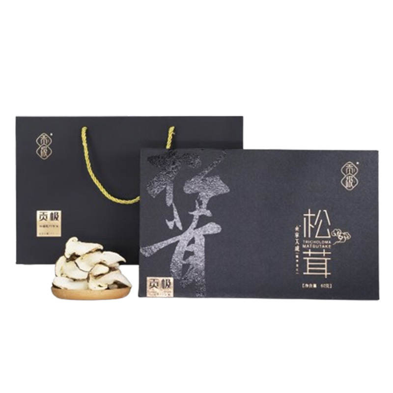 贡极松茸干片中国风礼盒有机松茸菌菇干货礼盒风干未开伞松茸60g