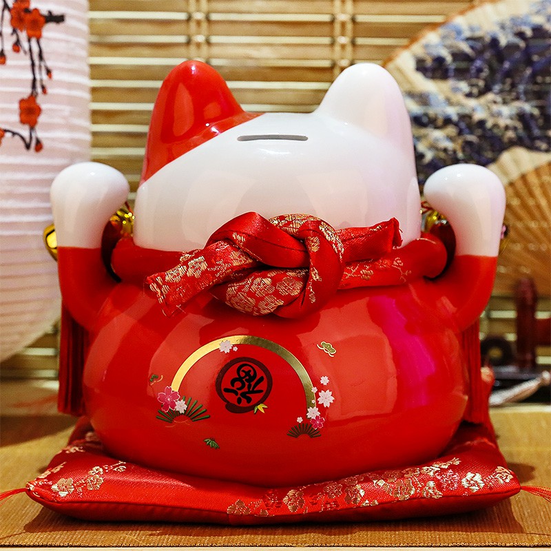 猫摆件开业大号陶瓷发财猫店铺收银台创意礼品存钱罐 三维工匠 金运来福猫高清大图