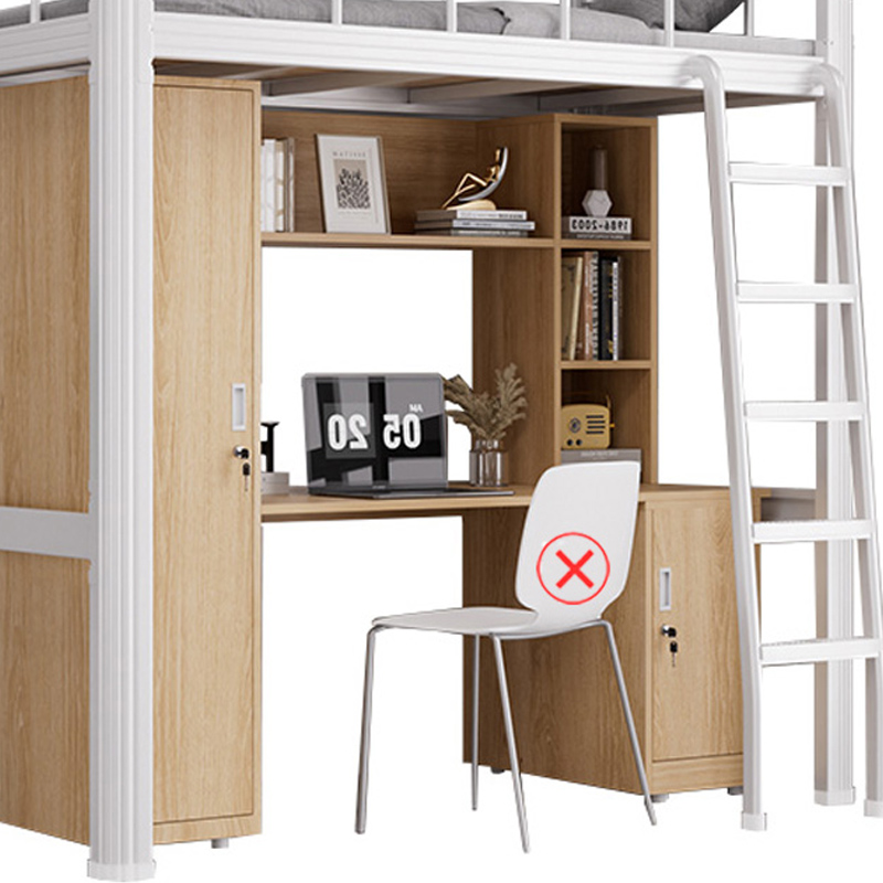 烁恒 宿舍床 床+木质柜子+桌+书架+桌下柜 套高清大图