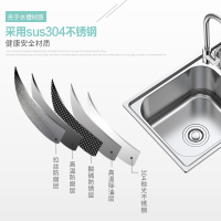 法恩莎Faenza 304不锈钢水槽双槽套装 厨房洗菜盆 洗碗水池 厨盆加厚拉丝不锈钢水槽套餐