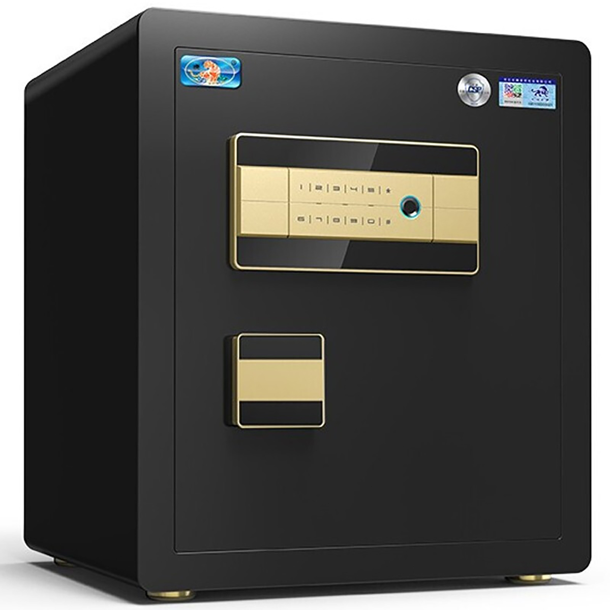 虎牌保险柜家用小型45cm全钢防盗入墙入柜保险柜csp指纹密码办公保险