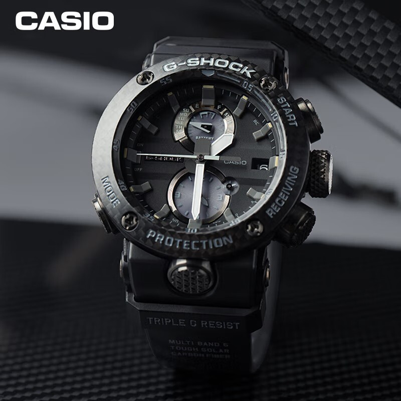 全国联保casio卡西欧手表gshock航空系列空霸太阳能六局电波蓝牙led碳