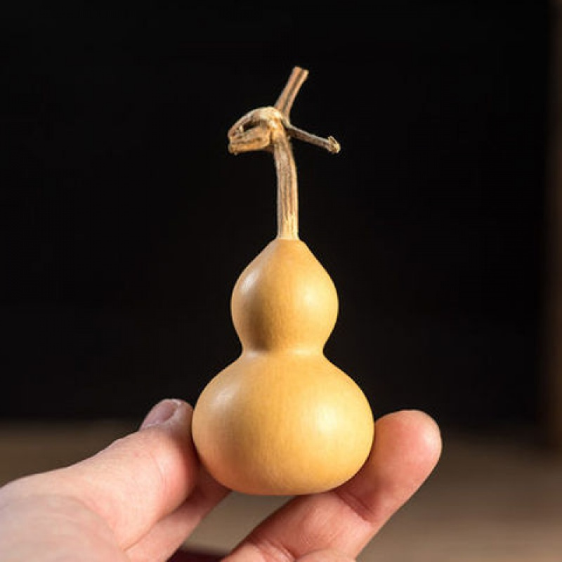 文玩手捻精选小美国葫芦带龙头摆件风水手把件摆件