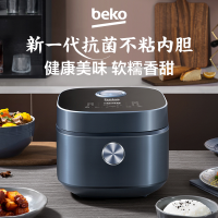 倍科电饭煲家用3-4个人4升不粘抗菌内胆电饭煲顶部触控面板智能预约多功能电饭锅