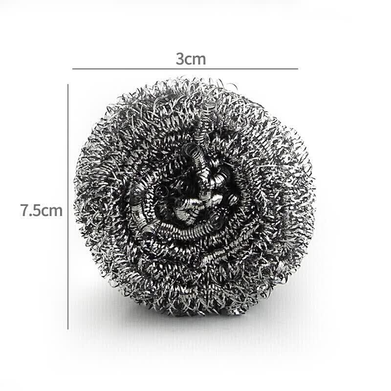 茶花(CHAHUA) 钢丝球6个装锅刷子铁丝球大号洗锅球多功能清洁球高清大图