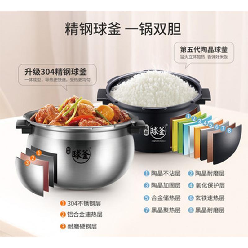 苏泊尔(SUPOR)鲜呼吸电压力锅 2200wIH猛火 一锅双胆 家用智能高压饭煲 5L/升容量高清大图