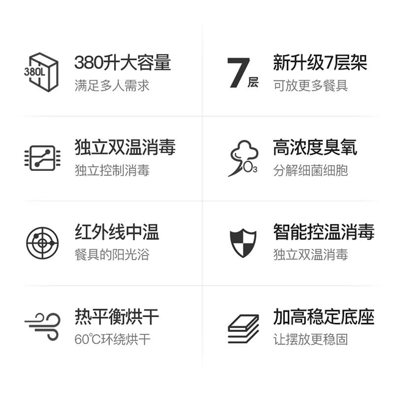 BTSM 凡萨帝立式商用碗筷消毒柜(不锈钢层架) 380L