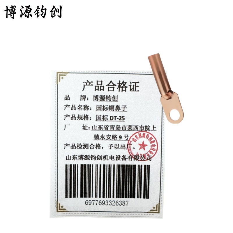 博源钧创 国标铜鼻子 国标DT-25 个高清大图