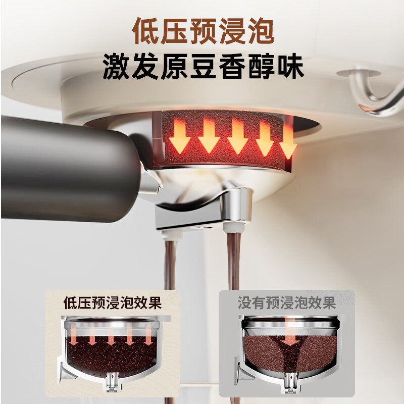 美的(Midea) MA-KFE07 咖啡机 半自动咖啡机 胶囊咖啡 奶泡机 家用小型 意式美式咖啡磨豆机萃取机高清大图