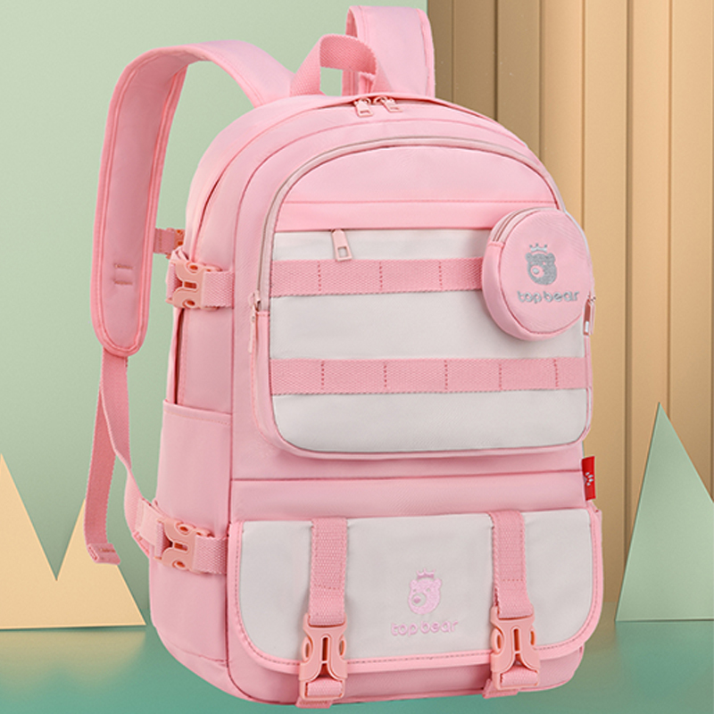 星羽狼小学生书包女初中双肩背包413