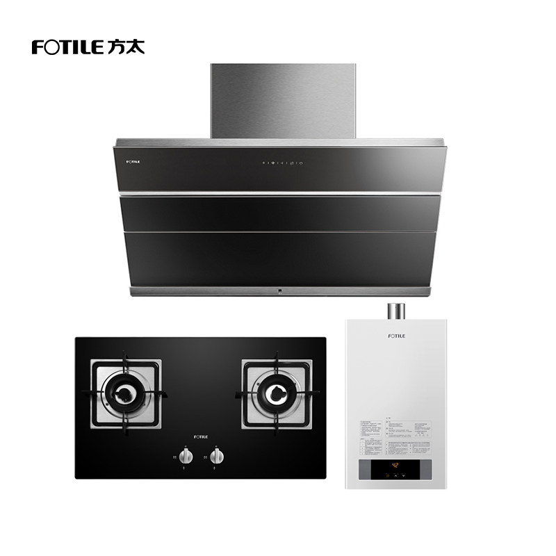 方太(FOTILE) 19m3/min侧吸风魔方 触控式抽油烟机燃气灶热水器三件套 JQ22TS+GT6BE+13BES
