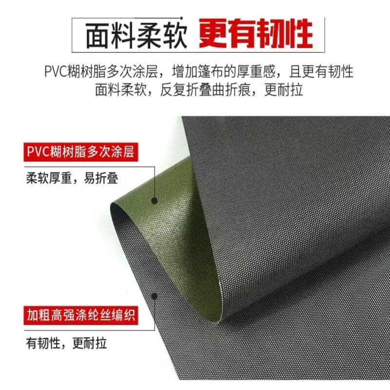 德力彩 篷布 防雨布帆布单面涂层黑色550克 平方米图片