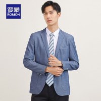 罗蒙男士商务西服2022夏季新款纯色职业单西外套中青年正装西装男