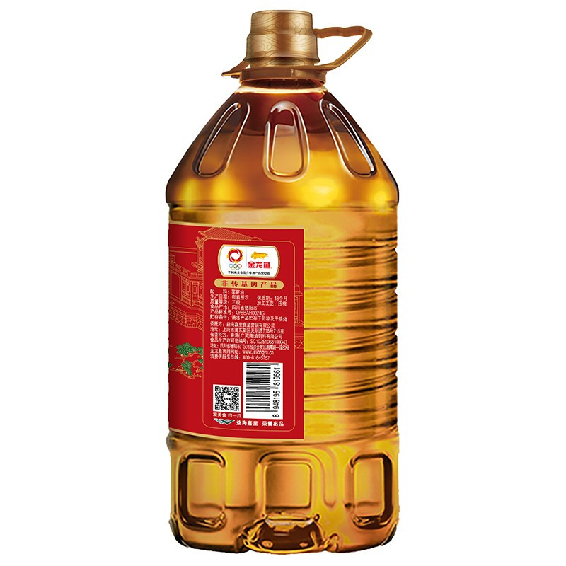 金龙鱼外婆乡小榨匠心甄选菜籽油5L/桶