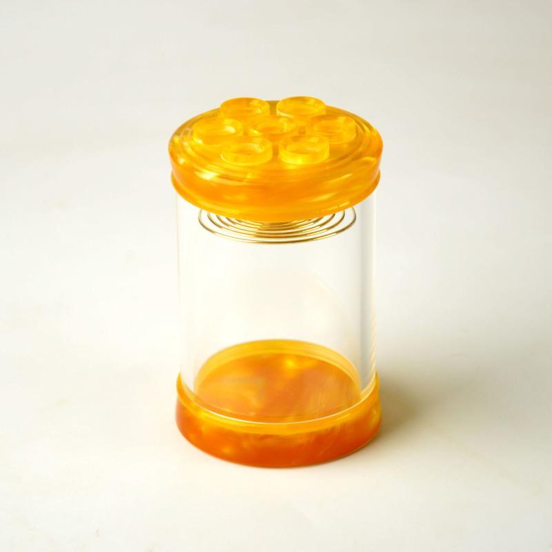 蝈蝈罐鸣虫叫罐鸣韵小田老谭尖鼻子鎏金蜜蜡款七孔养罐透明亚克力