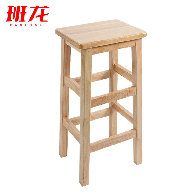 班龙吧台凳33*70cm原木色张高清大图
